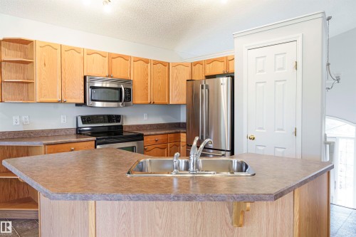 536 Leger Way, Edmonton, AB - Indoor Photo Showing Kitchen With Double Sink