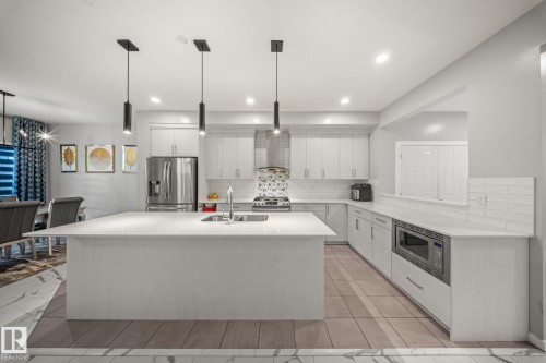 3445 Checknita Terrace, Edmonton, AB - Indoor Photo Showing Kitchen With Upgraded Kitchen