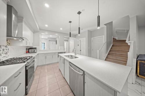 3445 Checknita Terrace, Edmonton, AB - Indoor Photo Showing Kitchen With Double Sink With Upgraded Kitchen