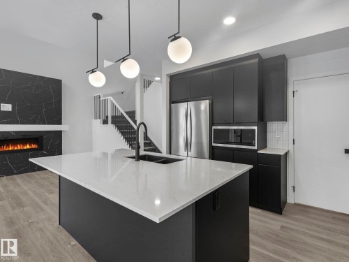 2203 158 Street, Edmonton, AB - Indoor Photo Showing Kitchen With Double Sink With Upgraded Kitchen