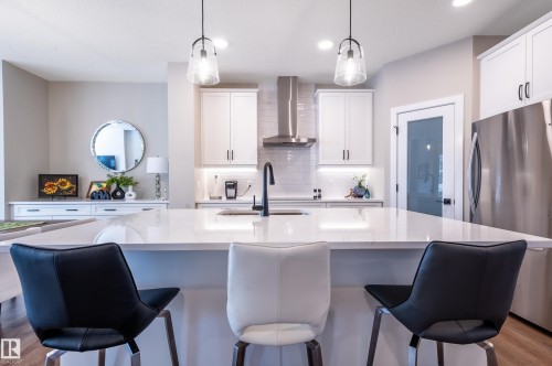 179 Redwing Wynd, St. Albert, AB - Indoor Photo Showing Kitchen With Upgraded Kitchen