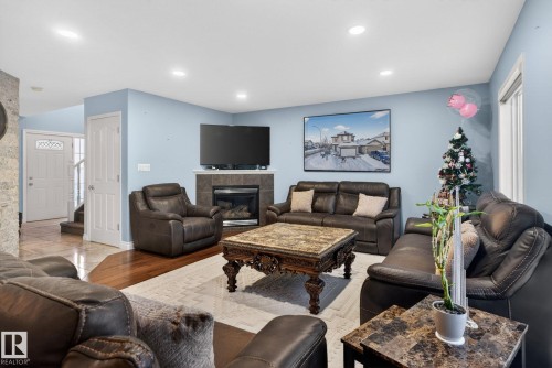12944 162 Avenue, Edmonton, AB - Indoor Photo Showing Living Room With Fireplace