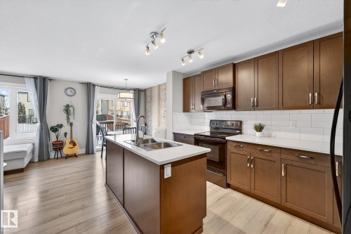 17604 8 Avenue, Edmonton, AB - Indoor Photo Showing Kitchen With Double Sink