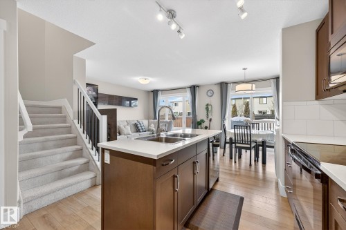17604 8 Avenue, Edmonton, AB - Indoor Photo Showing Kitchen With Double Sink