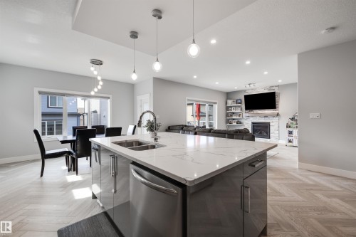 3901 44 Avenue, Beaumont, AB - Indoor Photo Showing Kitchen With Double Sink With Upgraded Kitchen