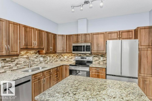 119 2503 Hanna Crescent, Edmonton, AB - Indoor Photo Showing Kitchen With Double Sink