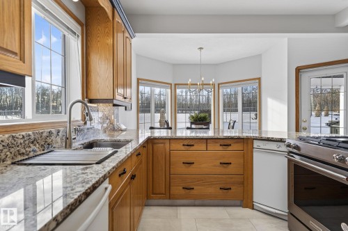 47 Willow Springs Crescent, Sylvan Lake, AB - Indoor Photo Showing Kitchen With Upgraded Kitchen