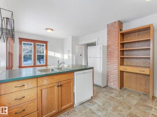 10975 123 Street, Edmonton, AB - Indoor Photo Showing Kitchen With Double Sink