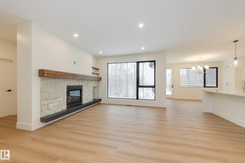 6 54514 Rge Road 12, Rural Lac Ste. Anne County, AB - Indoor Photo Showing Living Room With Fireplace