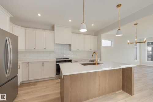 170 Stonehouse Way, Leduc, AB - Indoor Photo Showing Kitchen With Stainless Steel Kitchen With Upgraded Kitchen