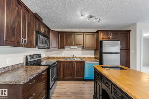 409 16035 132 Street, Edmonton, AB - Indoor Photo Showing Kitchen With Double Sink