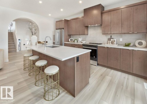 2131 194 Street, Edmonton, AB - Indoor Photo Showing Kitchen With Stainless Steel Kitchen With Upgraded Kitchen