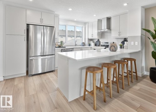 26 Nettle Crescent, St. Albert, AB - Indoor Photo Showing Kitchen With Stainless Steel Kitchen With Upgraded Kitchen