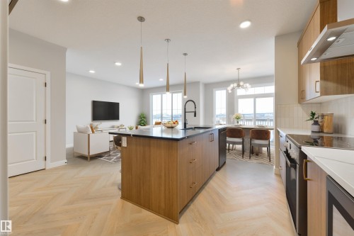 10 Cobblestone Gate, Spruce Grove, AB - Indoor Photo Showing Kitchen With Upgraded Kitchen