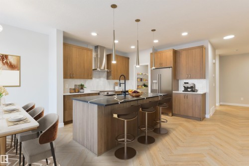 10 Cobblestone Gate, Spruce Grove, AB - Indoor Photo Showing Kitchen With Upgraded Kitchen