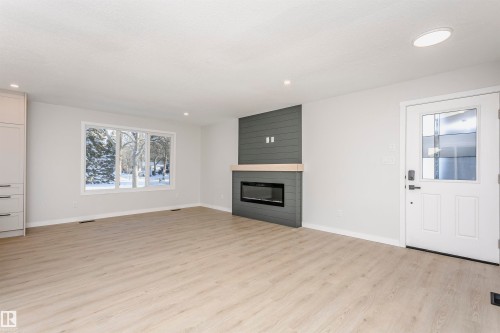 67 Lambert Crescent, St. Albert, AB - Indoor Photo Showing Living Room With Fireplace