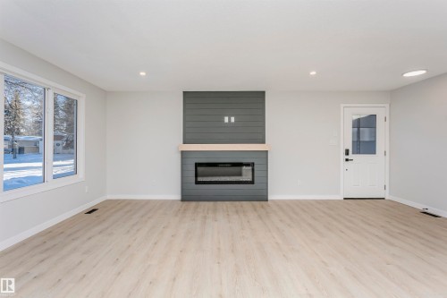 67 Lambert Crescent, St. Albert, AB - Indoor Photo Showing Living Room With Fireplace