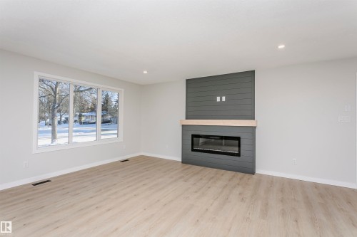 67 Lambert Crescent, St. Albert, AB - Indoor Photo Showing Living Room With Fireplace
