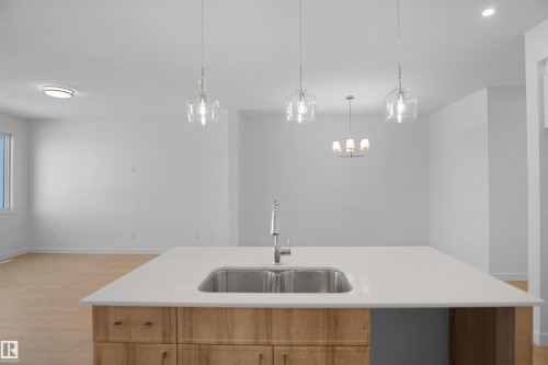 17506 5A Street, Edmonton, AB - Indoor Photo Showing Kitchen With Double Sink