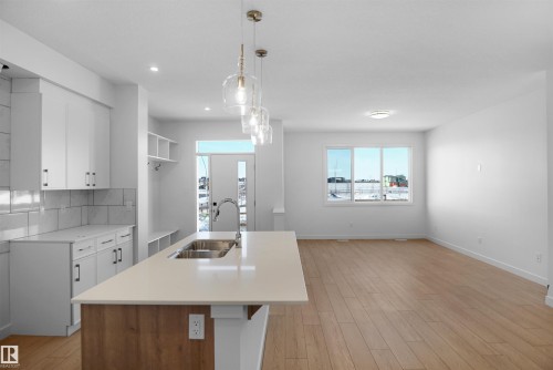 17506 5A Street, Edmonton, AB - Indoor Photo Showing Kitchen With Double Sink With Upgraded Kitchen
