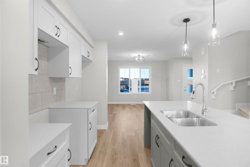 20919 16 Avenue, Edmonton, AB - Indoor Photo Showing Kitchen With Double Sink