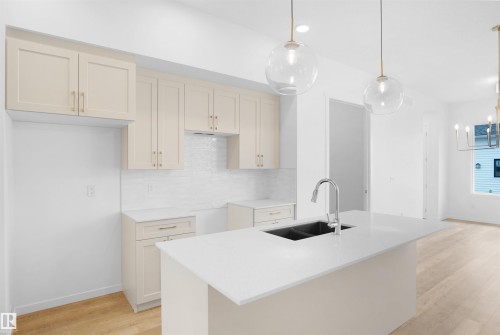 20609 42 Avenue, Edmonton, AB - Indoor Photo Showing Kitchen With Double Sink With Upgraded Kitchen