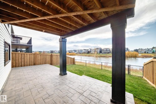 3247 Chernowski Way, Edmonton, AB - Outdoor With Body Of Water With Deck Patio Veranda With Exterior