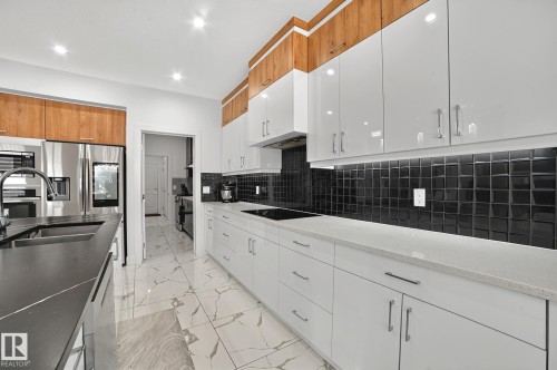 15023 15 Street, Edmonton, AB - Indoor Photo Showing Kitchen With Double Sink With Upgraded Kitchen