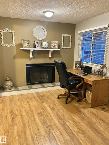 10792 165 Street, Edmonton, AB - Indoor Photo Showing Office With Fireplace