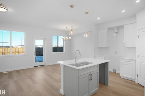 20944 16 Avenue, Edmonton, AB - Indoor Photo Showing Kitchen With Double Sink