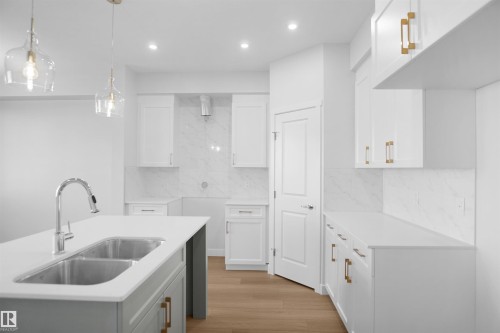 20944 16 Avenue, Edmonton, AB - Indoor Photo Showing Kitchen With Double Sink With Upgraded Kitchen