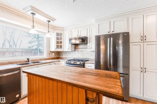 37 Apache Crescent, Leduc, AB - Indoor Photo Showing Kitchen With Double Sink With Upgraded Kitchen