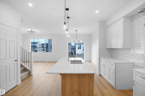 2237 194A Street, Edmonton, AB - Indoor Photo Showing Kitchen With Double Sink With Upgraded Kitchen