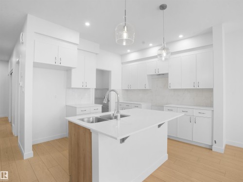 9732 Carson Place, Edmonton, AB - Indoor Photo Showing Kitchen With Double Sink With Upgraded Kitchen