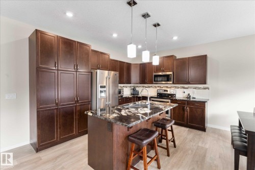 17164 47 Street, Edmonton, AB - Indoor Photo Showing Kitchen With Double Sink With Upgraded Kitchen