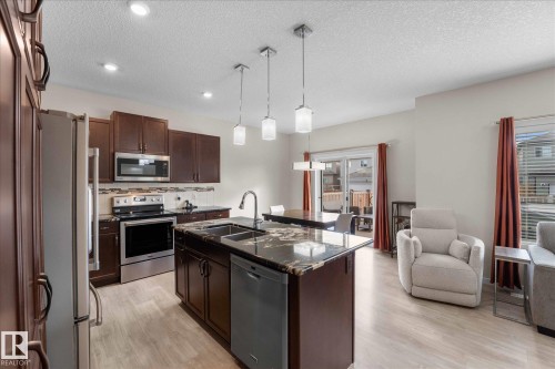 17164 47 Street, Edmonton, AB - Indoor Photo Showing Kitchen With Double Sink With Upgraded Kitchen