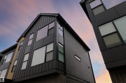 View of home's exterior featuring board and batten siding - 