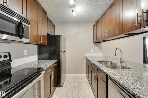 302 9620 174 Street, Edmonton, AB - Indoor Photo Showing Kitchen With Stainless Steel Kitchen With Double Sink