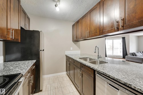 302 9620 174 Street, Edmonton, AB - Indoor Photo Showing Kitchen With Double Sink