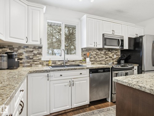 11 Leddy Avenue, St. Albert, AB - Indoor Photo Showing Kitchen With Double Sink With Upgraded Kitchen