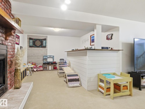 11 Leddy Avenue, St. Albert, AB - Indoor Photo Showing Other Room With Fireplace