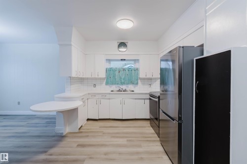 12026 104 Street, Edmonton, AB - Indoor Photo Showing Kitchen With Double Sink