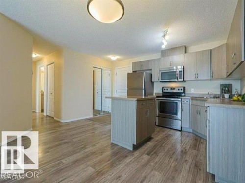 443 301 Clareview Station Drive Nw, Edmonton, AB - Indoor Photo Showing Kitchen With Stainless Steel Kitchen
