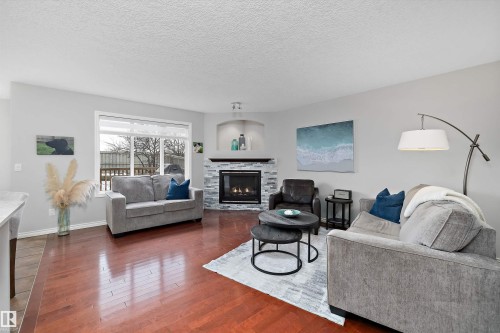 205 Macewan Road, Edmonton, AB - Indoor Photo Showing Living Room With Fireplace