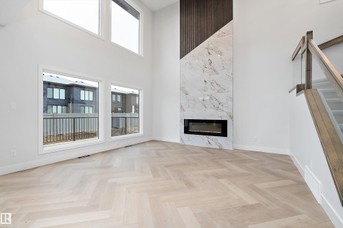 6890 Knox Loop Sw, Edmonton, AB - Indoor With Fireplace