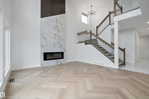6890 Knox Loop Sw, Edmonton, AB - Indoor With Fireplace