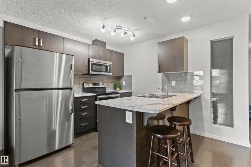 206 5521 7 Avenue, Edmonton, AB - Indoor Photo Showing Kitchen With Double Sink With Upgraded Kitchen