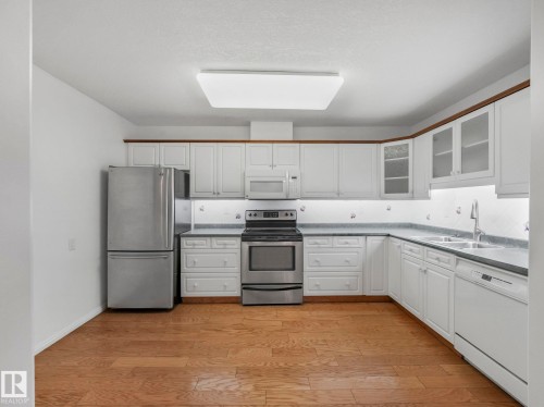 308 6220 Fulton Road, Edmonton, AB - Indoor Photo Showing Kitchen With Double Sink