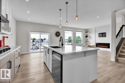 9327 181 Avenue, Edmonton, AB - Indoor Photo Showing Kitchen With Double Sink With Upgraded Kitchen