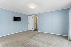 Unfurnished room featuring a textured ceiling, carpet flooring, and a decorative wall - 